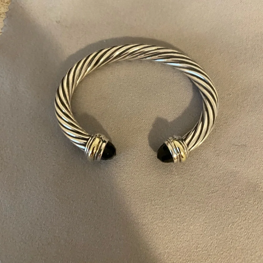 David Yurman 7mm black onyx cable bracelet - Picture 4 of 8